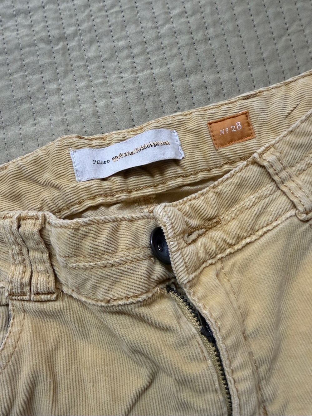 Pilcro Light Beige Corduroy Shorts